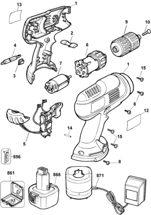 Page A Diagram and Parts List for CD9600K 1 Black and Decker Boring Machine